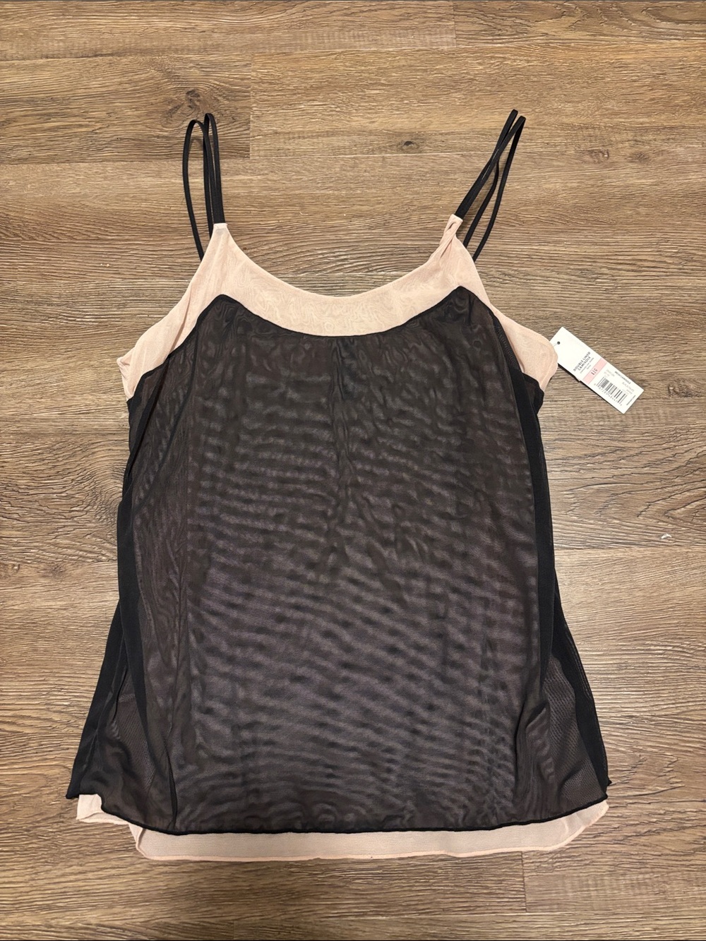 brand new women’s black and tan double lined camisole